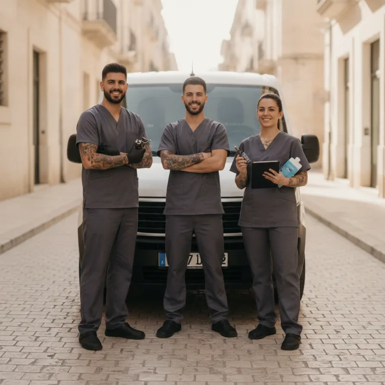Tatuatore team a Pavia
